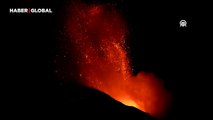 Görüntüler paylaşıldı: İşte Etna Yanardağı'nın patlama anları