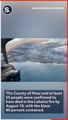 Devastation of Lahaina Seen in Helicopter Flyover After Deadly Fire