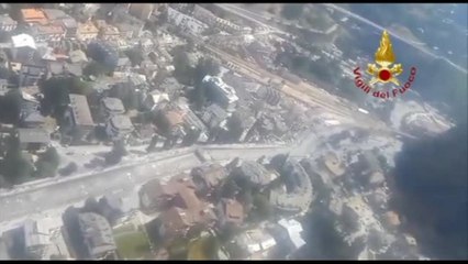 Download Video: Colata di fango a Bardonecchia, il sorvolo dei vigili del fuoco