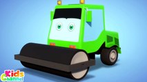 Road Roller Formation - Car Cartoon Videos For Children