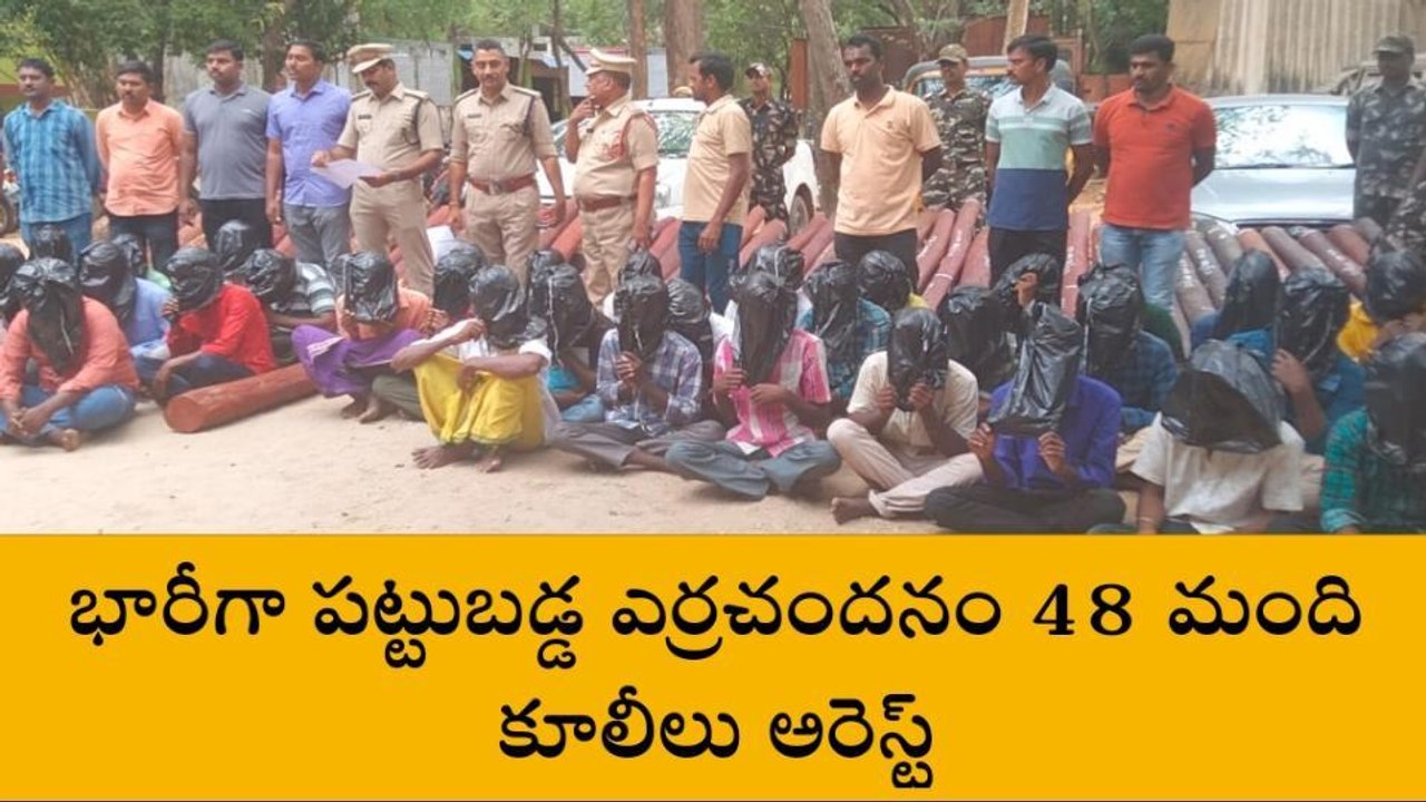 తిరుపతి జిల్లా: రూ. 2 కోట్ల విలువచేసే ఎర్రచందనం...