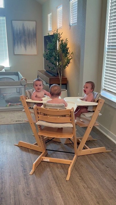 Triplets Have a Dinner Time Chat