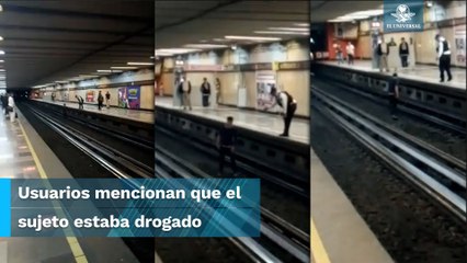 Usuario se lanza a las vías del Metro en la Línea 9
