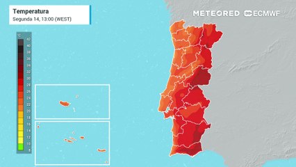 Previsão das temperaturas em Portugal para terça, 15 de agosto e feriado da Assunção de Nossa Senhora