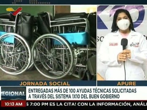 Más de 100 ayudas técnicas fueron entregadas por el 1x10 del Buen Gobierno en el edo. Apure