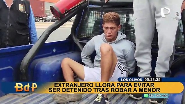 Ladrón se pone a llorar tras ser detenido por asaltar a menor: Tengo cuatro días sin comer