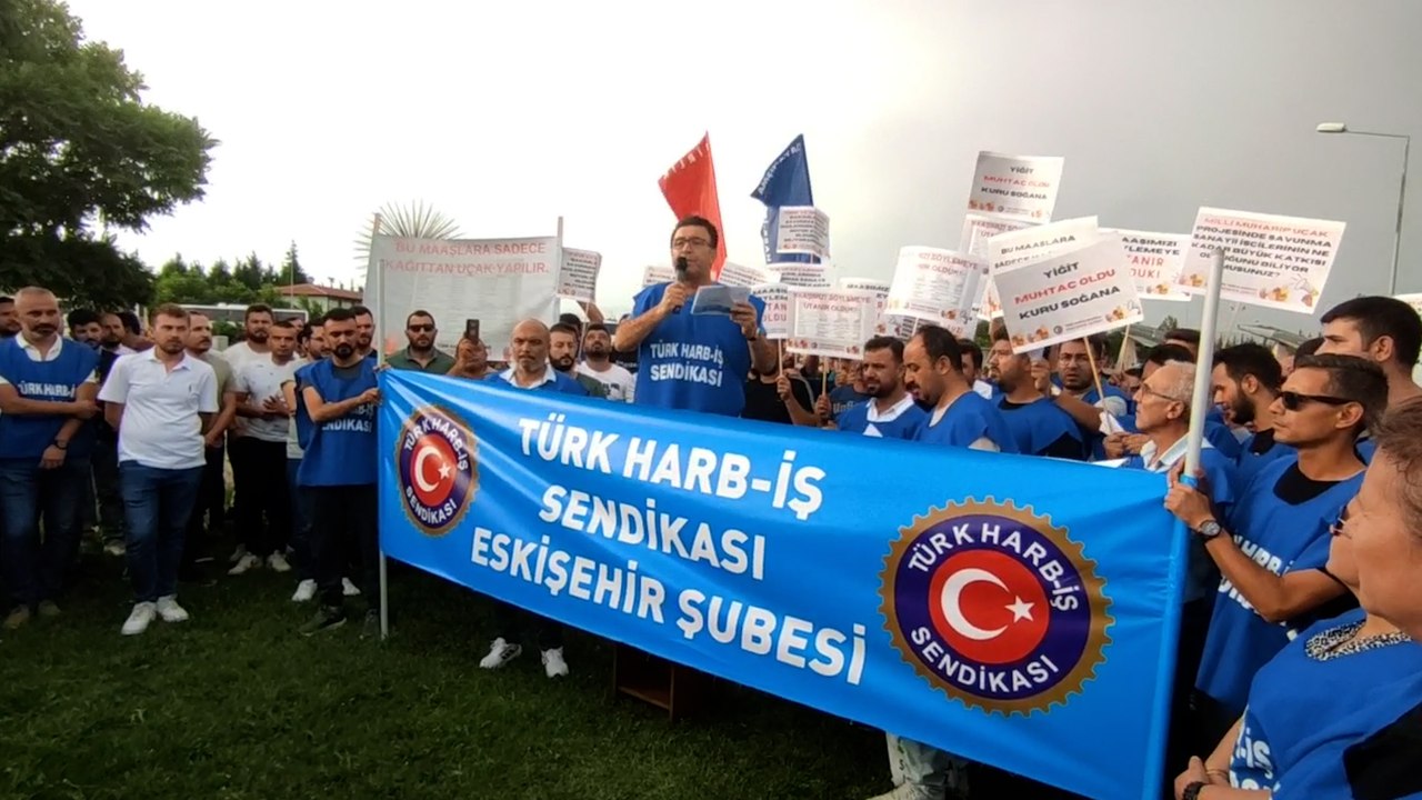 "Bu maaşlara sadece kağıttan uçak yapılır" diyen Harb İş çalışanları: Kağıttan uçak yapıp uçurdu