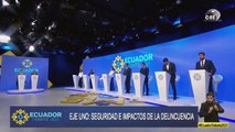 Candidatos presidenciales en Ecuador debaten sobre inseguridad y combustibles