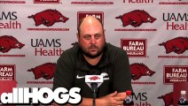 Hogs' Tight Ends Coach Morgan Turner After Monday Practice