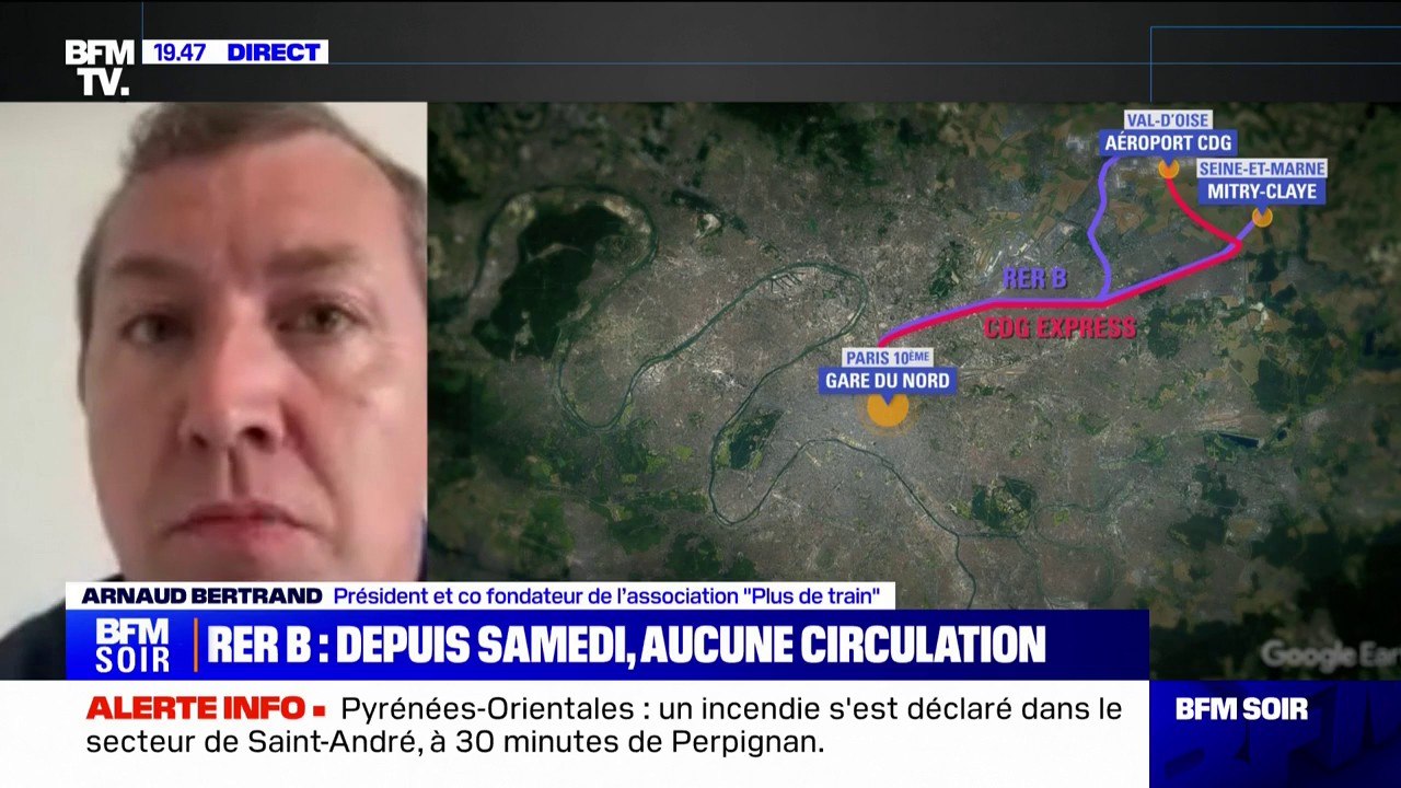 Fermeture du RER B pour travaux: "Ce n'est pas forcément pour un projet très utile pour les usagers du quotidien", regrette Arnaud Bertrand (président de l'association "Plus de train")