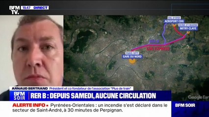 Fermeture du RER B pour travaux: "Ce n'est pas forcément pour un projet très utile pour les usagers du quotidien", regrette Arnaud Bertrand (président de l'association "Plus de train")