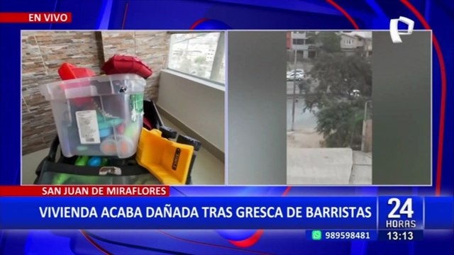 SJM: vivienda termina con impactos de bala tras enfrentamiento entre barristas