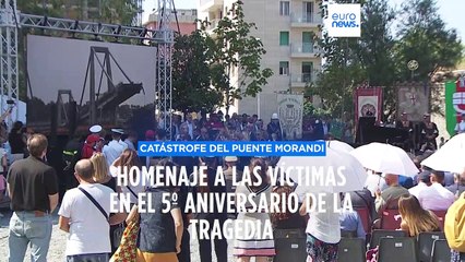 Italia rinde homenaje a las 43 víctimas del derrumbe del puente Morandi ocurrido en 2018