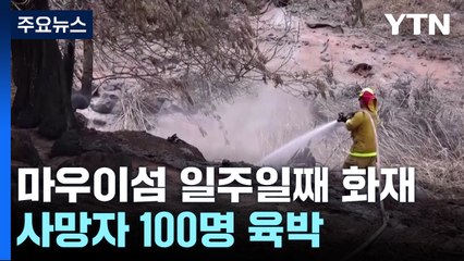 마우이섬 일주일째 화재 진압..."소화전에서 분무기가" / YTN