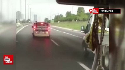 İstanbul'da magandaların yumruklu yol kavgası kamerada