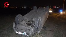 Denizli'de feci kaza... Otomobil takla attı, 1’i çocuk 4 kişi yaralandı!