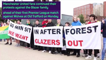 Manchester United fans protest against the Glazers
