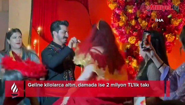 Dudak uçuklatan aşiret düğünü! Geline kilolarca altın, damada milyonlarca lira