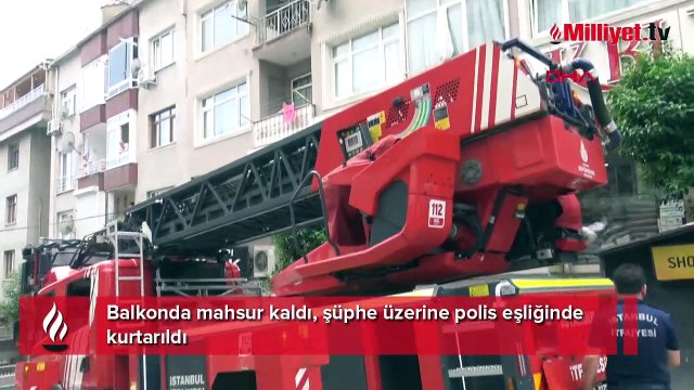 Yer: İstanbul! İlginç anlar... Hava almak için çıktı, balkonda mahsur kaldı