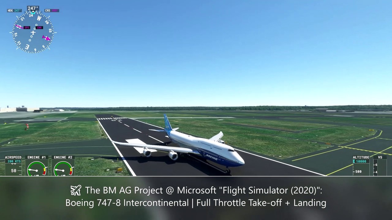 ★ The BM AG Project ★ | ✈️ "Flight Simulator (2020)": Boeing 747-8I / Full Throttle Take off + Landing