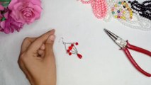 How to make pearl earrings || handmade jewelry || diy earrings