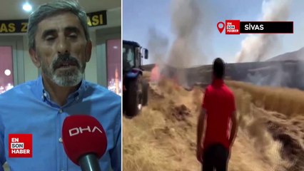 Sivas'ta yanan tarlalarda zarar 10 milyon lira
