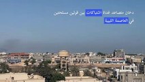 دخان متصاعد غداة اشتباكات بين قوتين مسلحتين في العاصمة الليبية