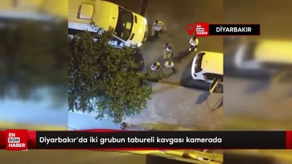 Diyarbakır'da iki grubun tabureli kavgası kamerada