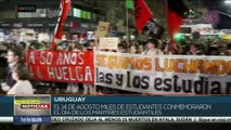 Jóvenes uruguayos conmemoran el Día de los Mártires Estudiantiles