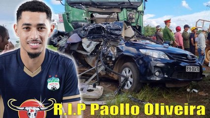 Funérailles au Brésil, Paollo Oliveira est décédé à l'âge de 27 ans après un tragique accident.