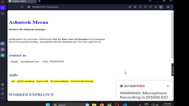 html basic to advance pragrap project 1 simple resume // HTML Practice Projects for Beginners | 2023