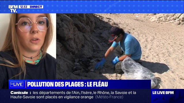 Pollution des plages: Même si les touristes font plus attention, 80% des déchets proviennent de l'intérieur des terres pour Camille Fraysse (Surfrider)