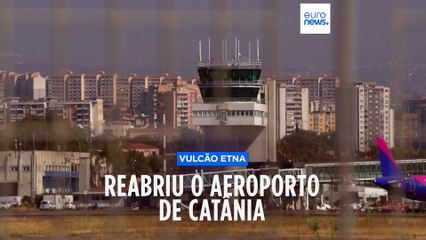 Descargar video: Vulcão Etna está mais calmo: Reabriu o aeroporto de Catânia