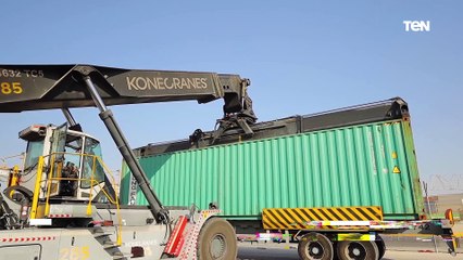خطوة بخطوة.. ميناء أكتوبر الجاف يستقبل إحدى الشحنات القادمة من  ميناء السخنة عبر خطوط السكك الحديدية