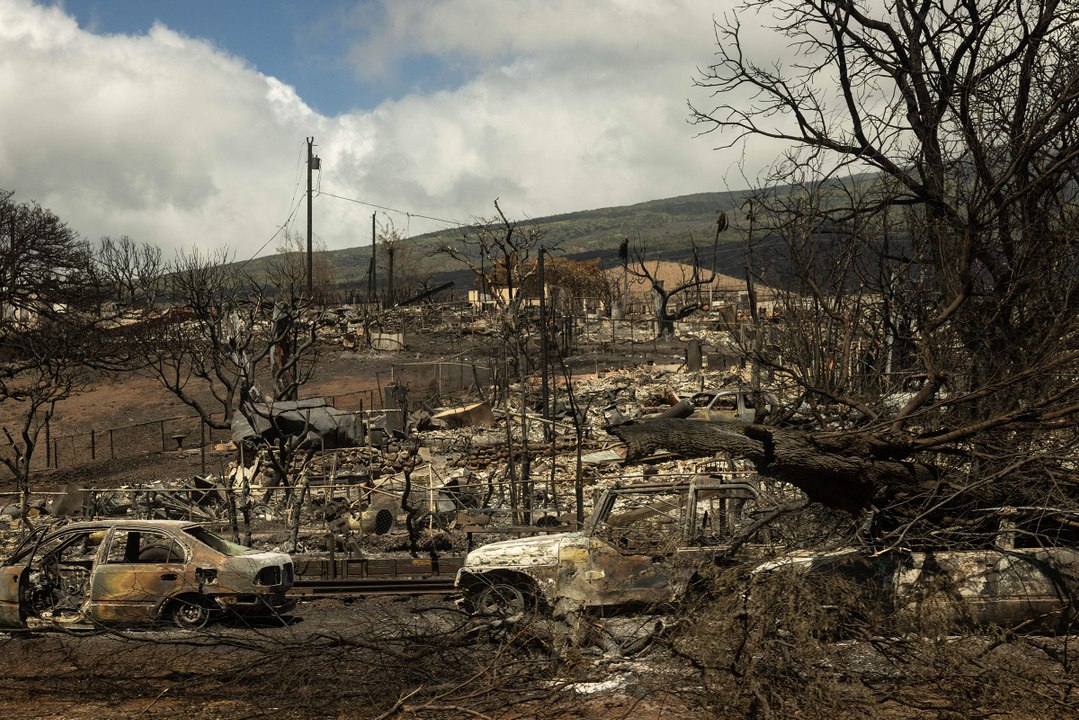 Aftermath of Wildfires in Maui Hawaii