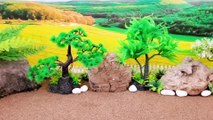 DIY making mini Farm Diorama with House for Cow, Pig - Mini Hand Pump Supply Water Pool for Garden