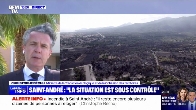 Incendie à Saint-André: Il reste encore des dizaines de personnes [à reloger] , selon Christophe Béchu (ministre de la Transition écologique et de la Cohésion des territoires)