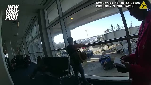 Police bodycam footage show Tiffany Gomas saying plane is going to blow up
