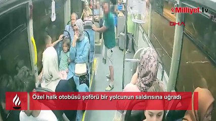 Özel halk otobüsünde 'neden inmedin' kavgası