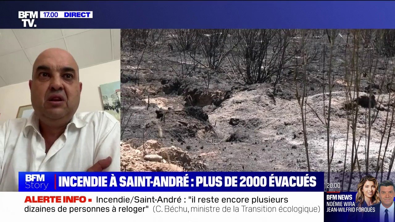 Incendie à Saint-André: "Une quinzaine de maisons brûlées", selon le maire de la ville, Samuel Moli