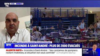Incendie à Saint-André: "On a évacué à peu près 200 personnes de notre village", indique le maire de la ville, Samuel Moli