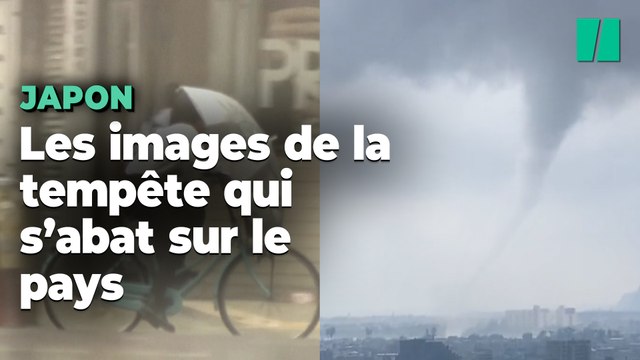 Tornades, fortes pluies et vents intenses : les images de la tempête Lan au Japon
