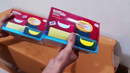 Unboxing and Review of best transperent 2 spoons big lunch box for kids