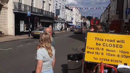 Joan Filming in Regent Street Leamington (1)