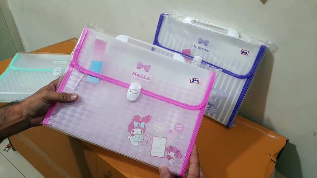 Unboxing and Review of harmonium file with kids favorite characters Portable Expanding File Folders