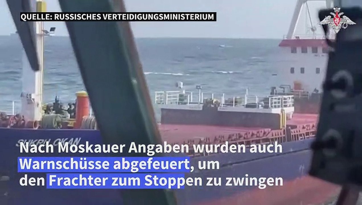 Russische Soldaten entern Frachter im Schwarzen Meer