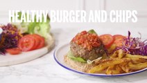 Healthy Burger And Chips