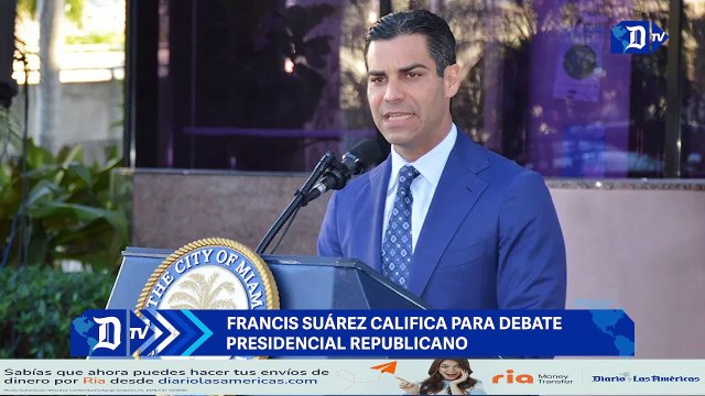 Francis Suárez califica para debate presidencial republicano | El Diario en 90 segundos