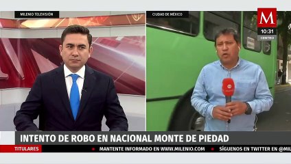 Intento de robo en Nacional Monte de Piedad en CdMx; sujetos dieron cristalazo en puerta