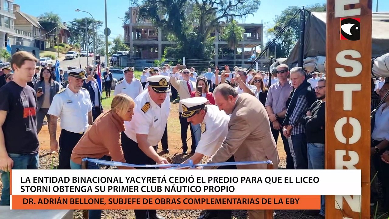 La entidad binacional Yacyretá cedió el predio para que el Liceo Storni obtenga su primer club náutico propio
